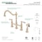 Kingston Brass KS1276ALBS Heritage Bridge Kitchen Faucet W/ Brass Sprayer, Nickel KS1276ALBS - alternate 5